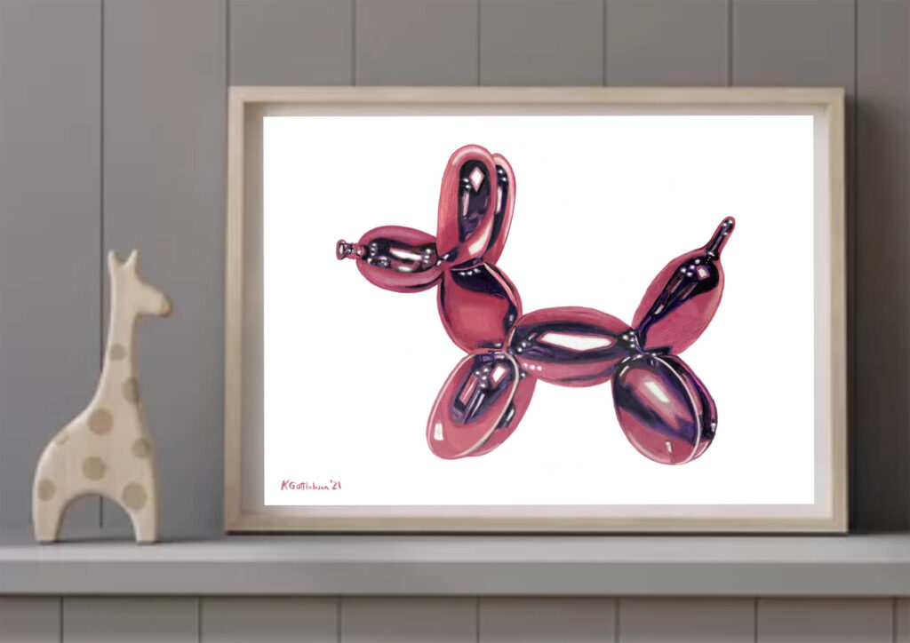 Pink Balloon Dog - Kerrie Gottliebsen