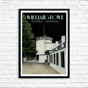 Williamstown Pavilion Vinrage Poster Kerrie Gottliebsen