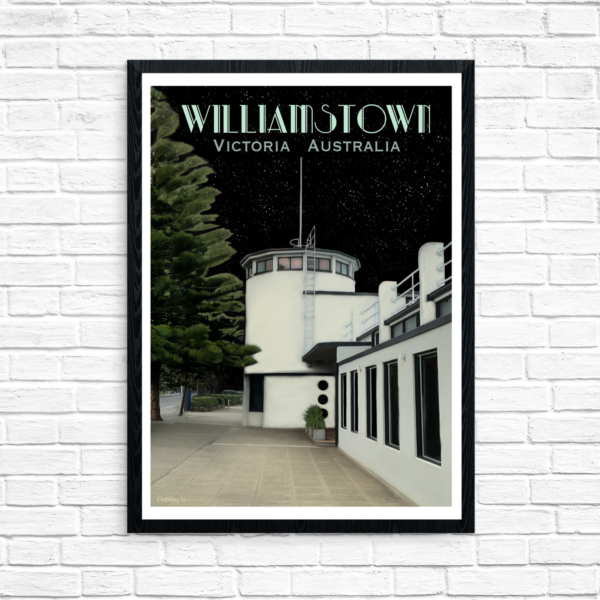 Williamstown Pavilion Vinrage Poster Kerrie Gottliebsen