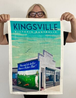 Kingsville Willow tea towel by Kerrie Gottliebsen