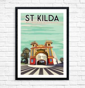 St Kilda Luna Park sky by Kerrie Gottliebsen