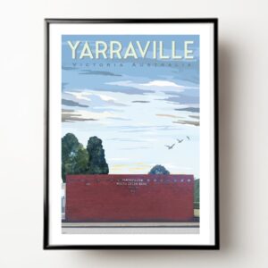 Yarraville Mouth Organ Band artwork framed by Kerrie Gottliebsen