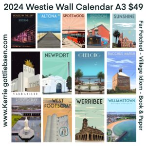 Kerrie Gottliebsen westie wall calendar 2024