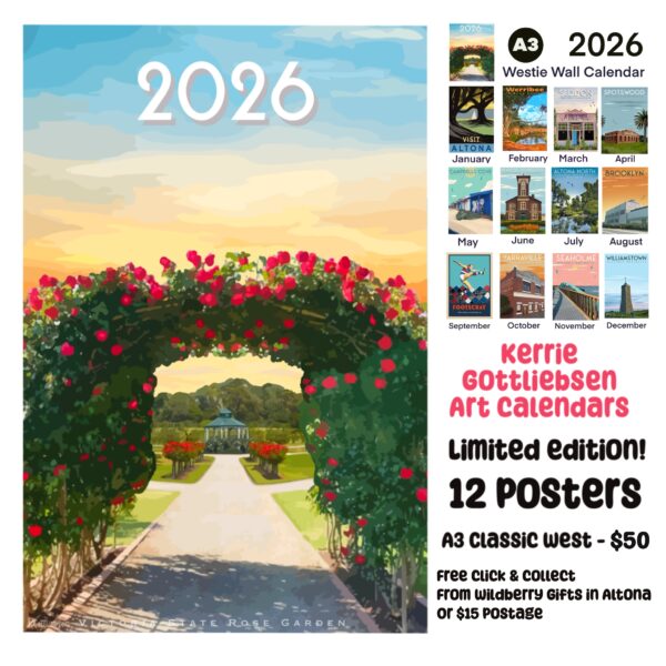 2026 Westie Wall Calendar by Kerrie Gottliebsen