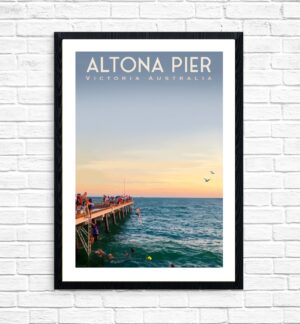 Altona Pier Jump framed by Kerrie Gottliebsen