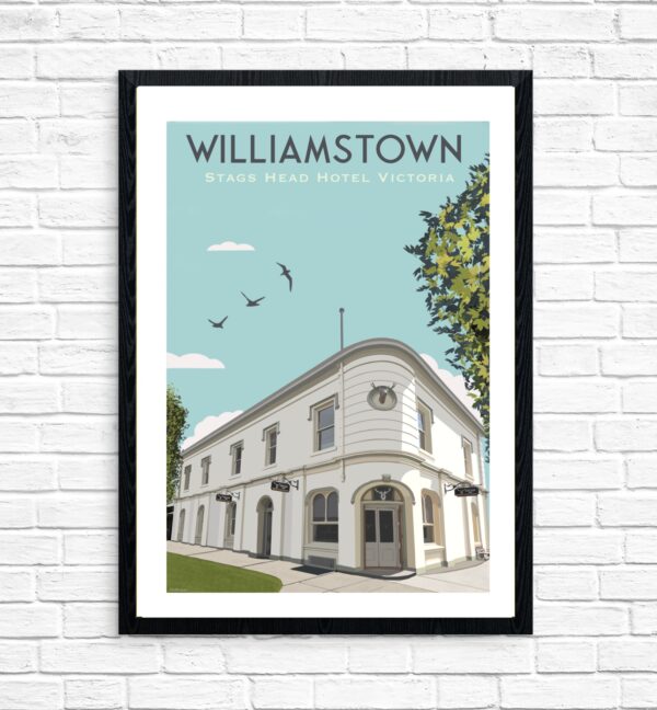 Williamstown Stags Head Hotel Sky by Kerrie Gottliebsen