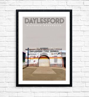 Daylesford Tyre Service framed by Kerrie Gottliebsen