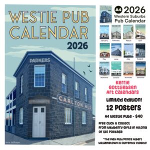 2026 Westie Pub Calendar by Kerrie Gottliebsen