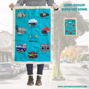 Seddon Vintage tea towel by Kerrie Gottliebsen