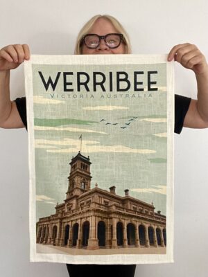 Werribee Mansion tea towel by Kerrie Gottliebsen