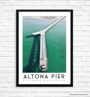 Altona Pier Sky poster by Kerrie Gottliebsen unframed