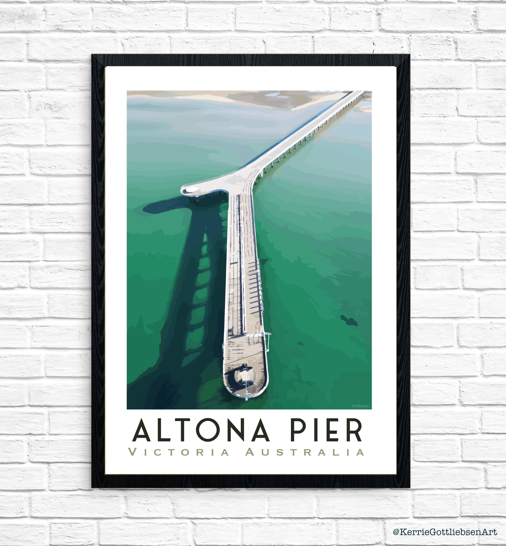 Altona Pier Sky poster by Kerrie Gottliebsen unframed