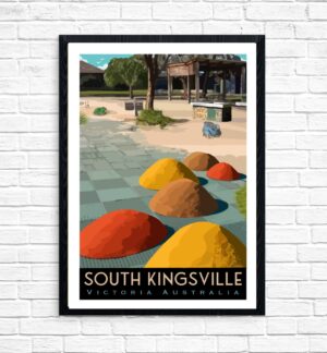 South Kingsville Edwards Reserve Frog Park unframed by Kerrie Gottliebsen